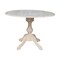 International Concepts Round 42 in Rd Dual Drop Leaf Pedestal Table, 30.3 inH, Unfinished, Ready to Finish, 42 in W, 42 in L K-42DPT-11B - alternate 1